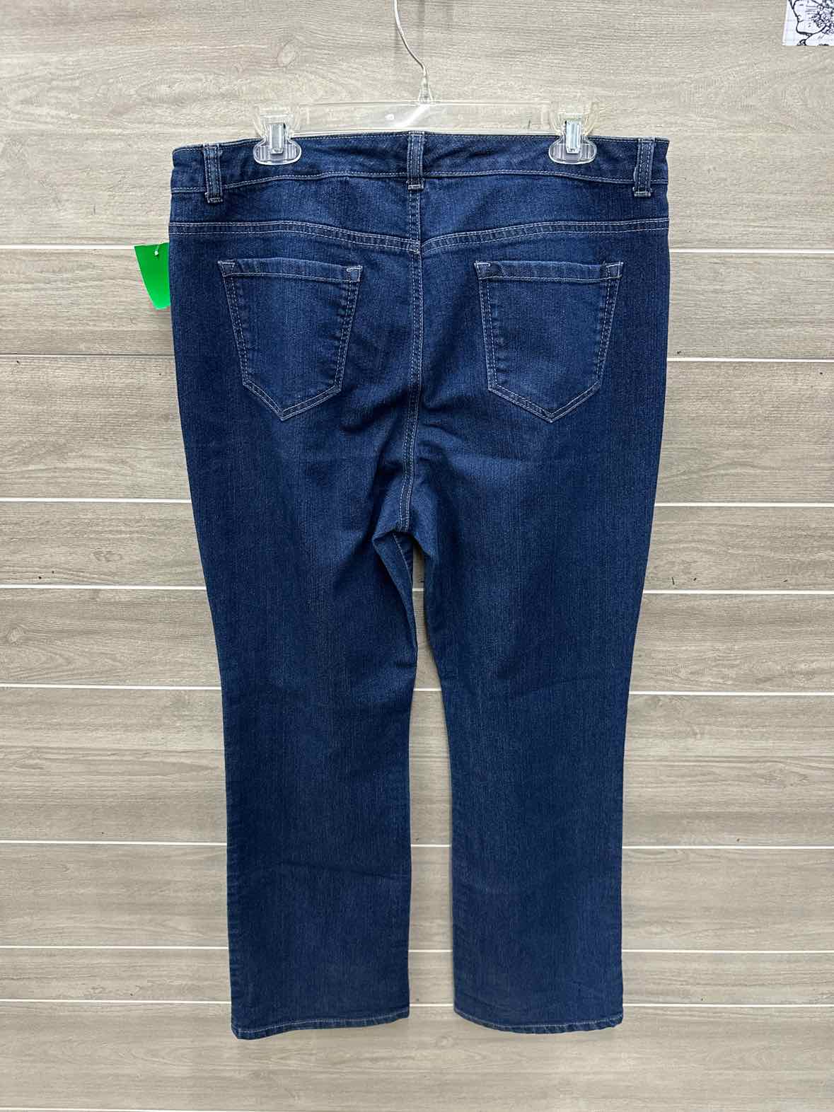 Basic Editions Size 14 Blue Womens Jeans