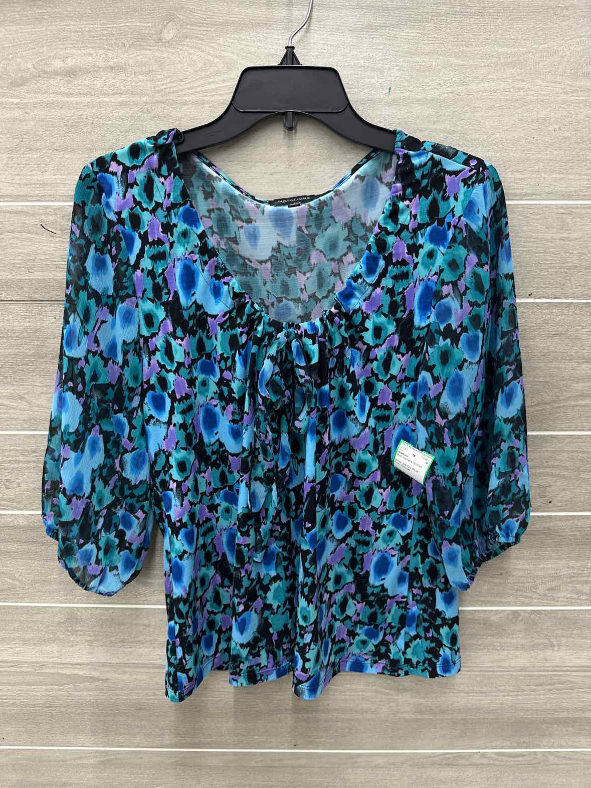 Notations Size L Blue Womens Shirt