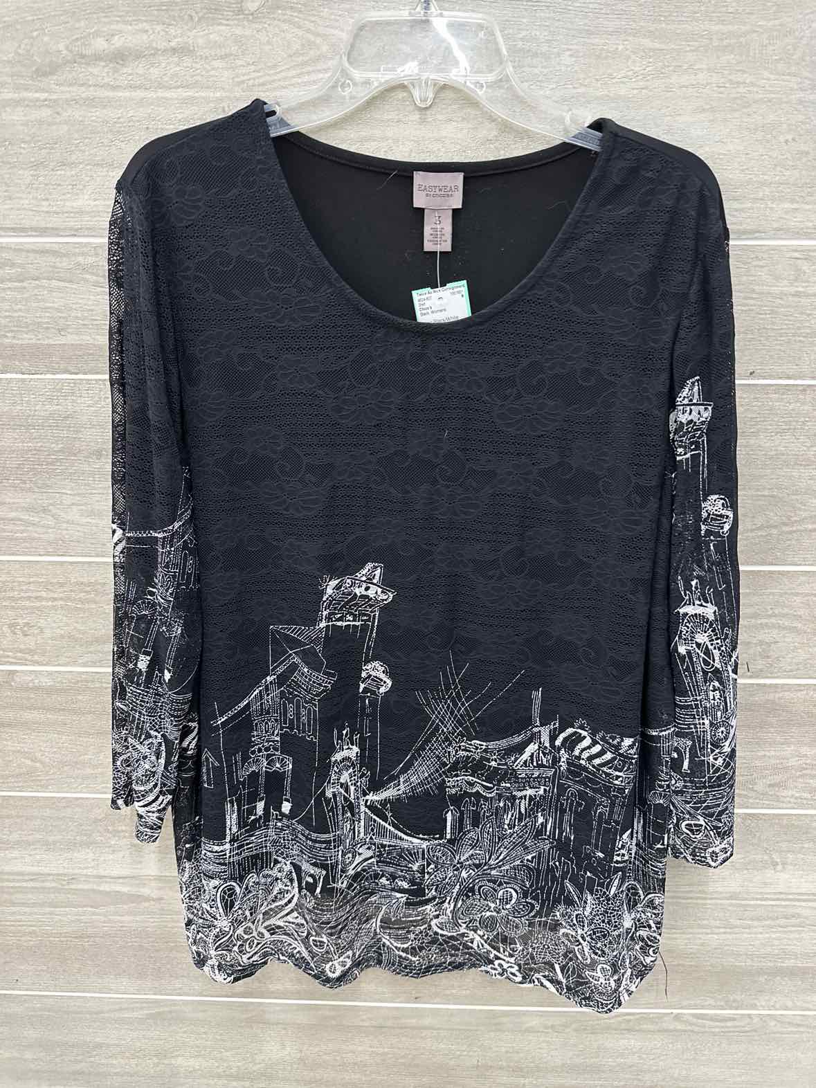 Chico's Black Womens Size 16 Shirt