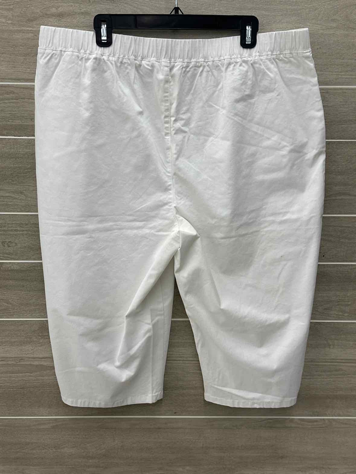 D & Co White Womens Size 1X Pants