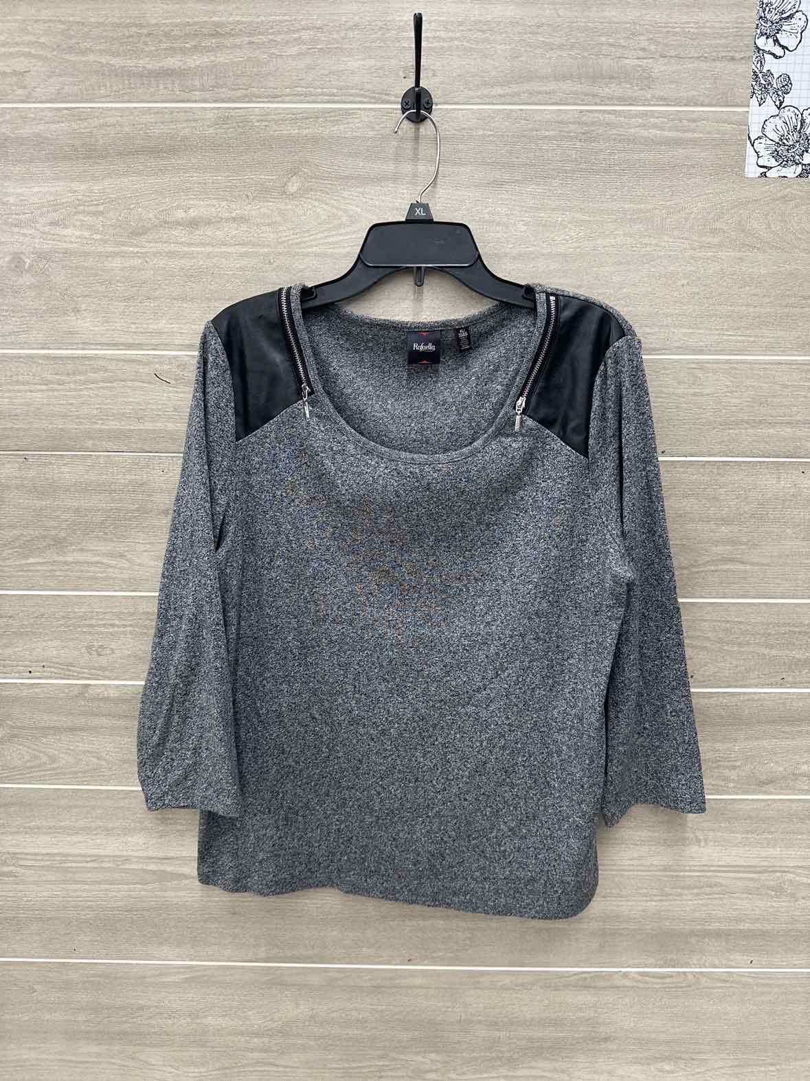 Rafaella Size XL Gray Womens Shirt