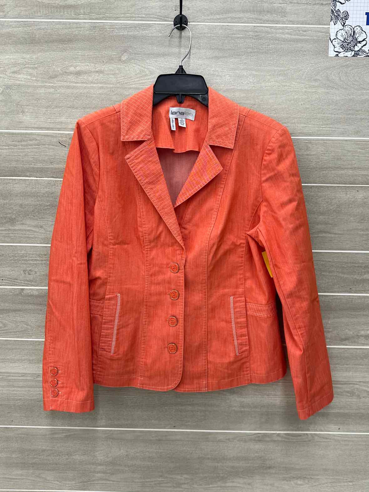 LanaLee Orange Womens Women Size 14 Blazer