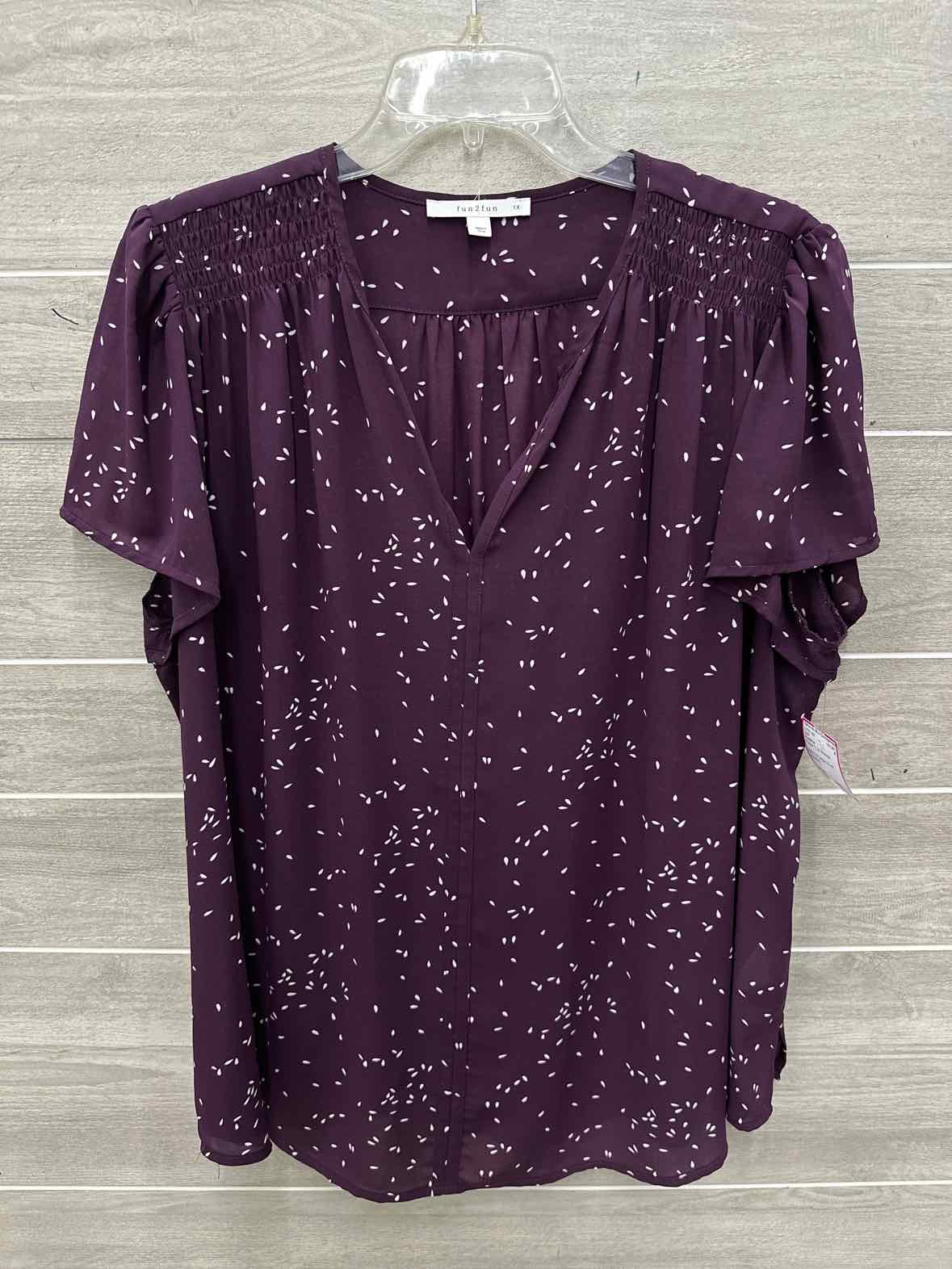 Fun2Fun Size 1X Purple Plus Shirt