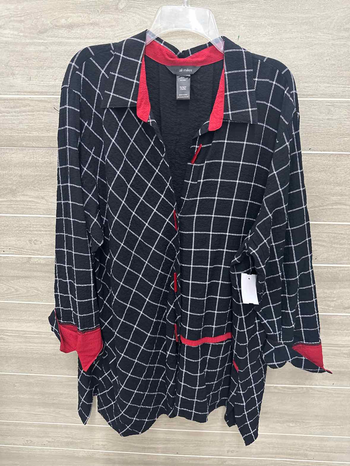 Ali Miles Size 3X Black Plus Shirt