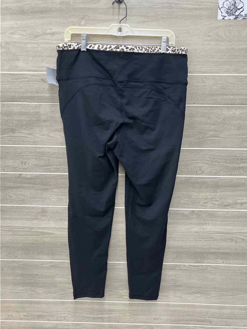 Mono b Black Womens Women Size 1X Leggings