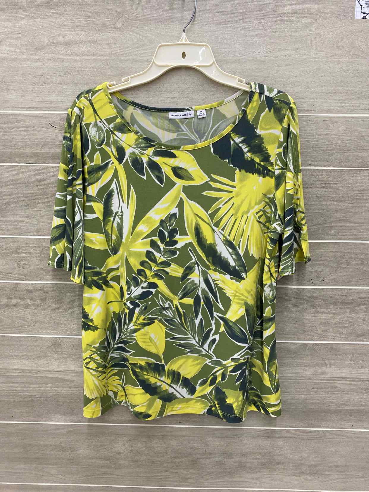 Susan Graver Green Womens Size M/L Shirt