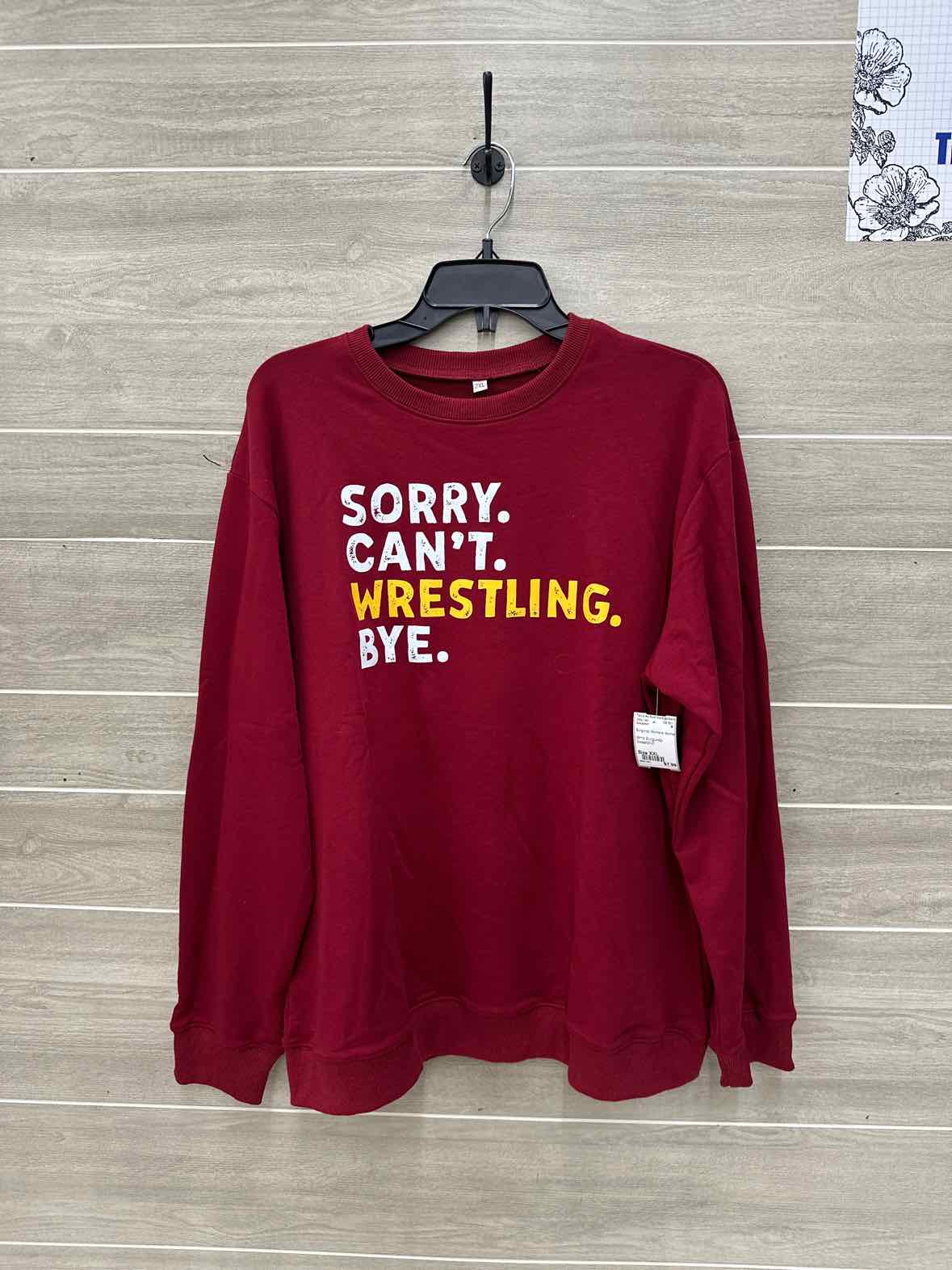 Burgundy Womens Women Size XXL Sweatshirt