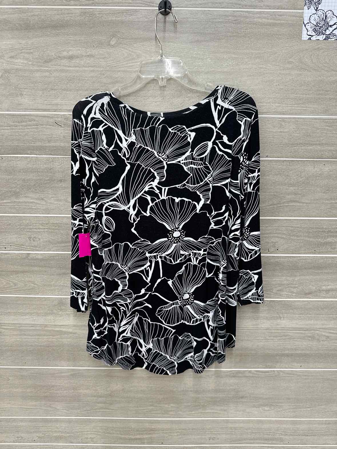 JM Collection Black Womens Size M Shirt