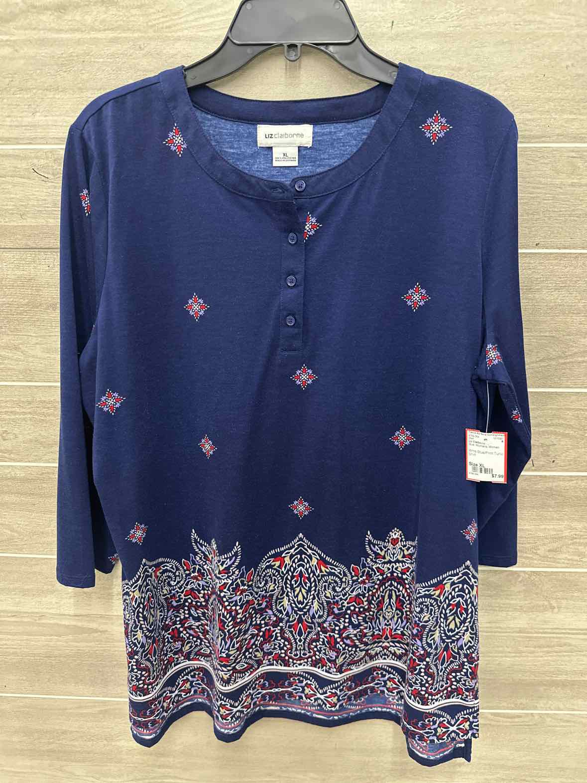 Liz Claiborne Size XL Blue Womens Shirt
