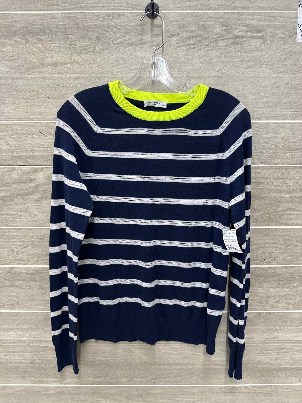 Equipment Size M Blue Womens Sweater