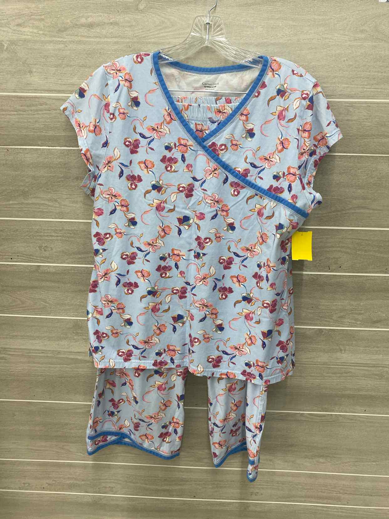 Garnet Hill Blue Womens Size L Pajamas