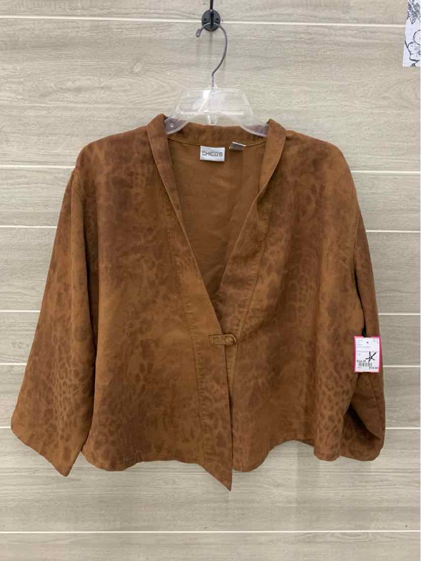 Chico's Brown Womens Size M Shirt