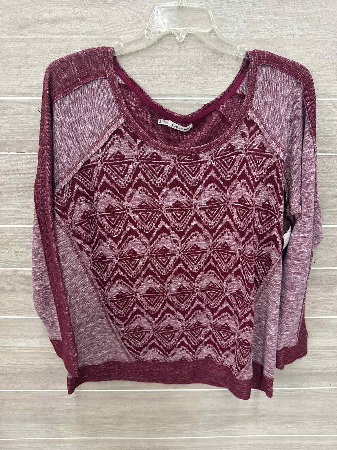 Maurices Burgundy Womens Size 2X Shirt