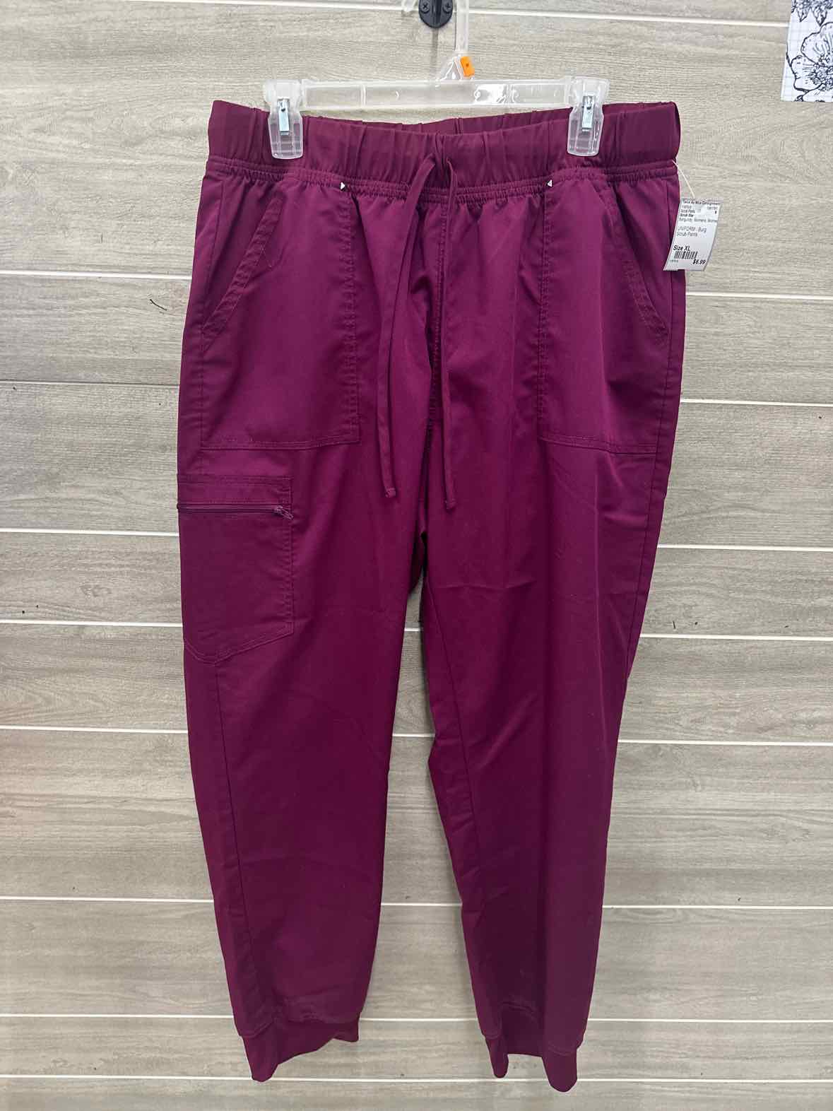 Scrub Star Size XL Burgundy Womens Scrub Pants
