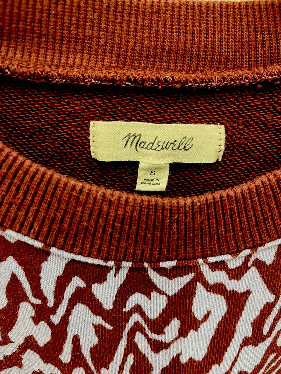 Madewell Burgundy Womens Women Size Small Sweatshirt