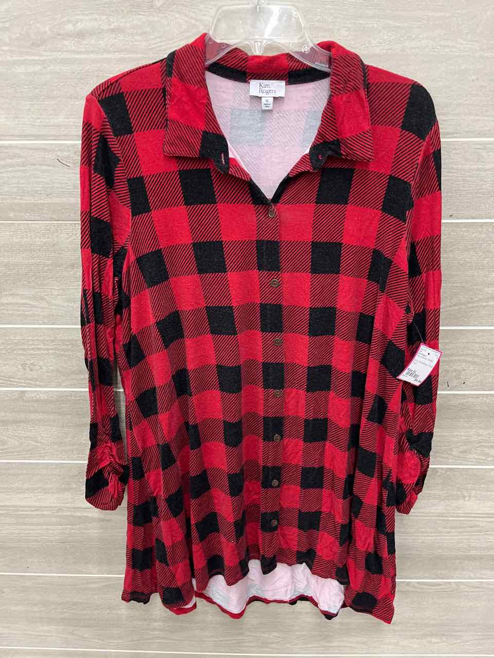 Kim Rogers Size XL Red Womens Shirt