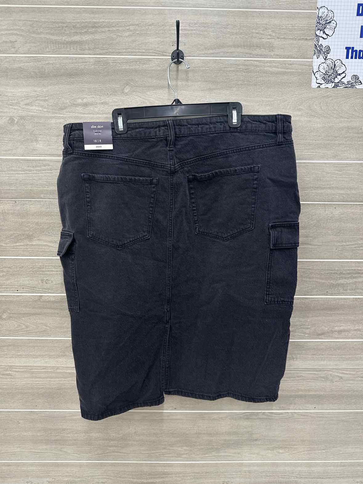 Ava & Viv Size 18 Black Plus Skirt