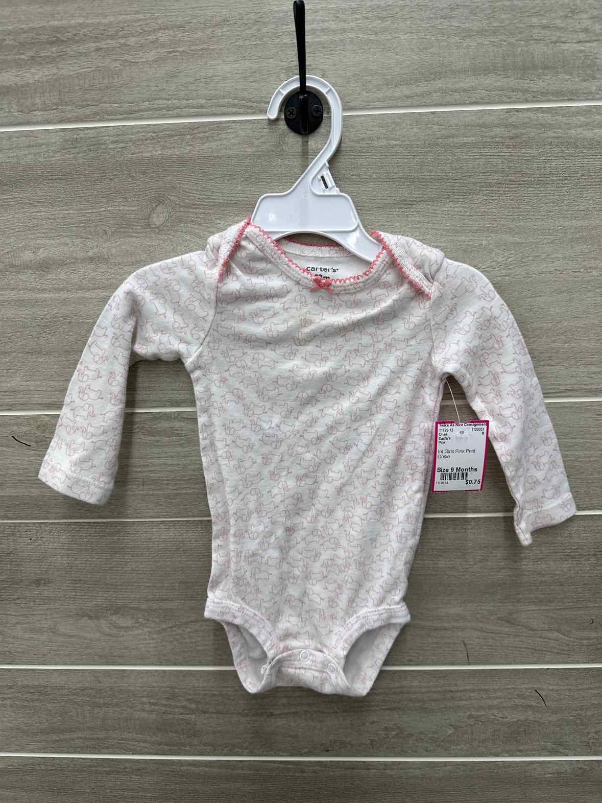 Carters Infant 9 Months Onsie