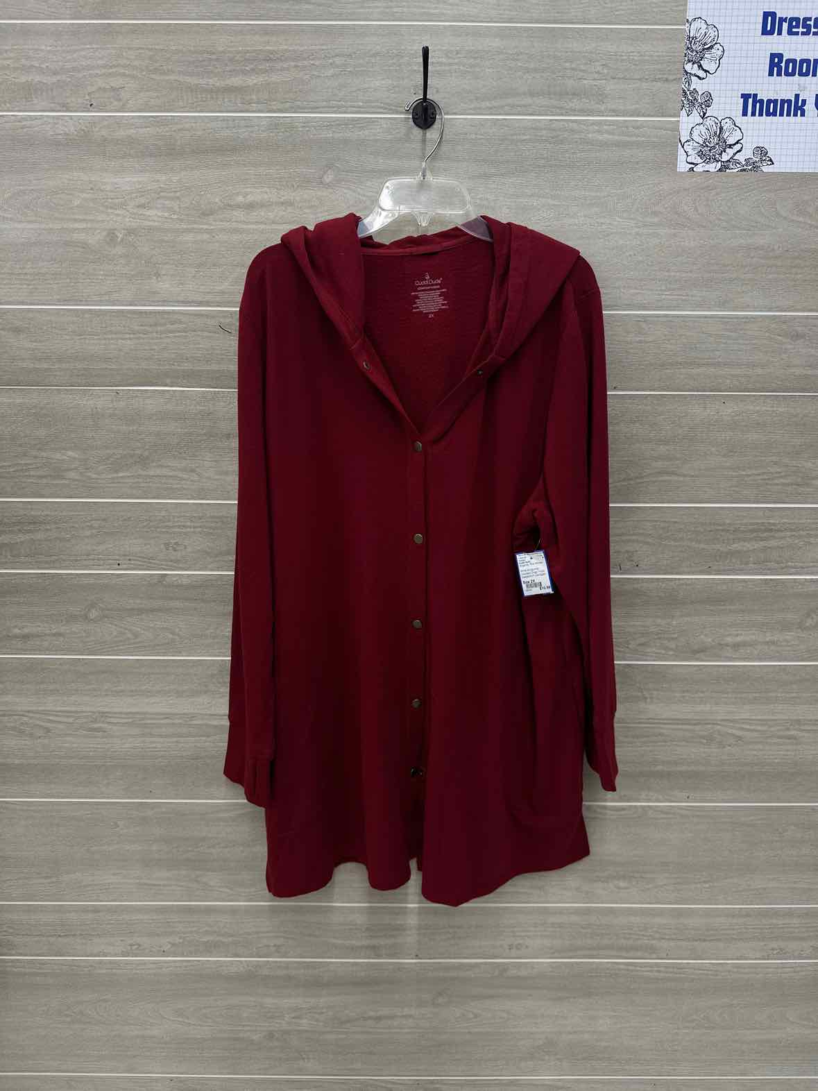 Cuddl Duds Size 2X Burgundy Plus Sweater