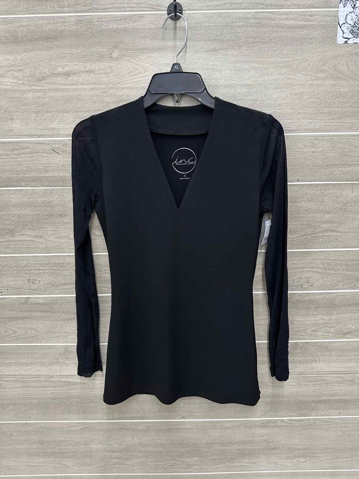 INC Size M Black Womens Shirt