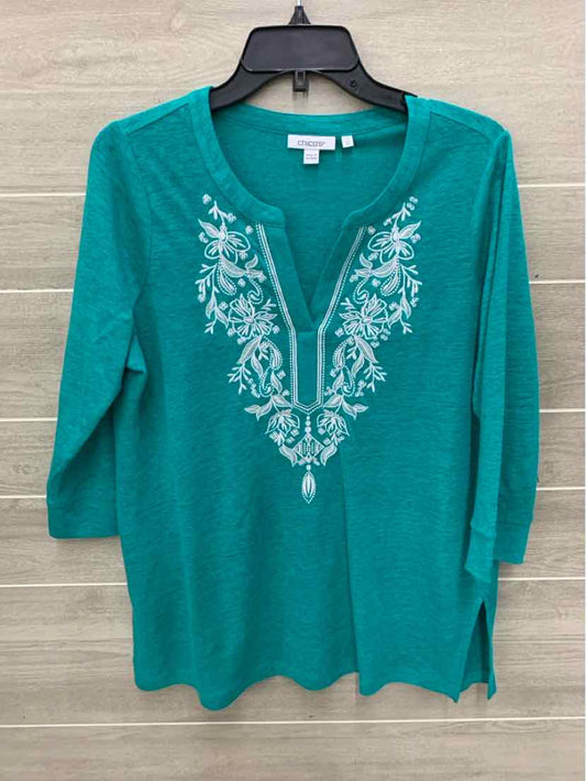 Chico's Teal Womens Size M Shirt