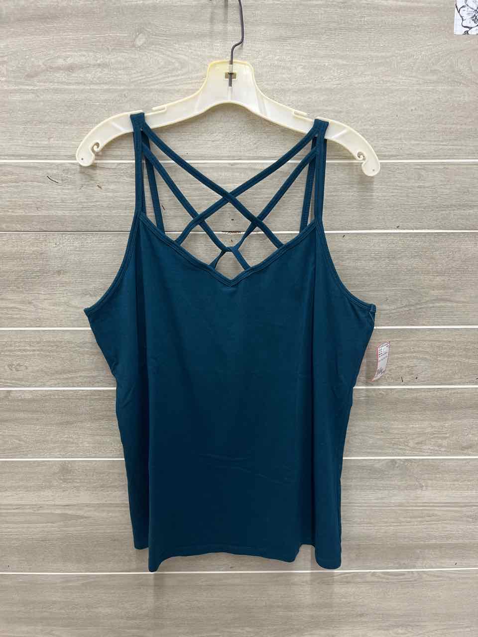 Maurices Teal Womens Women Size 1X Tank Top
