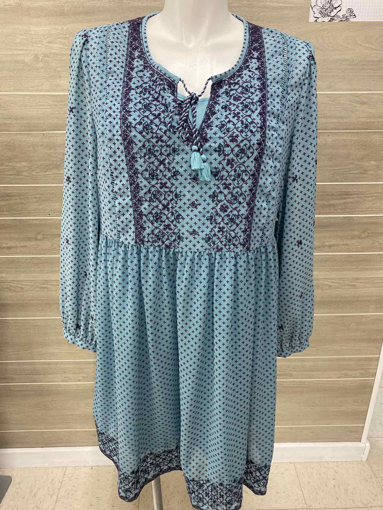 Time & Tru Teal Womens Size 16/18 Dress