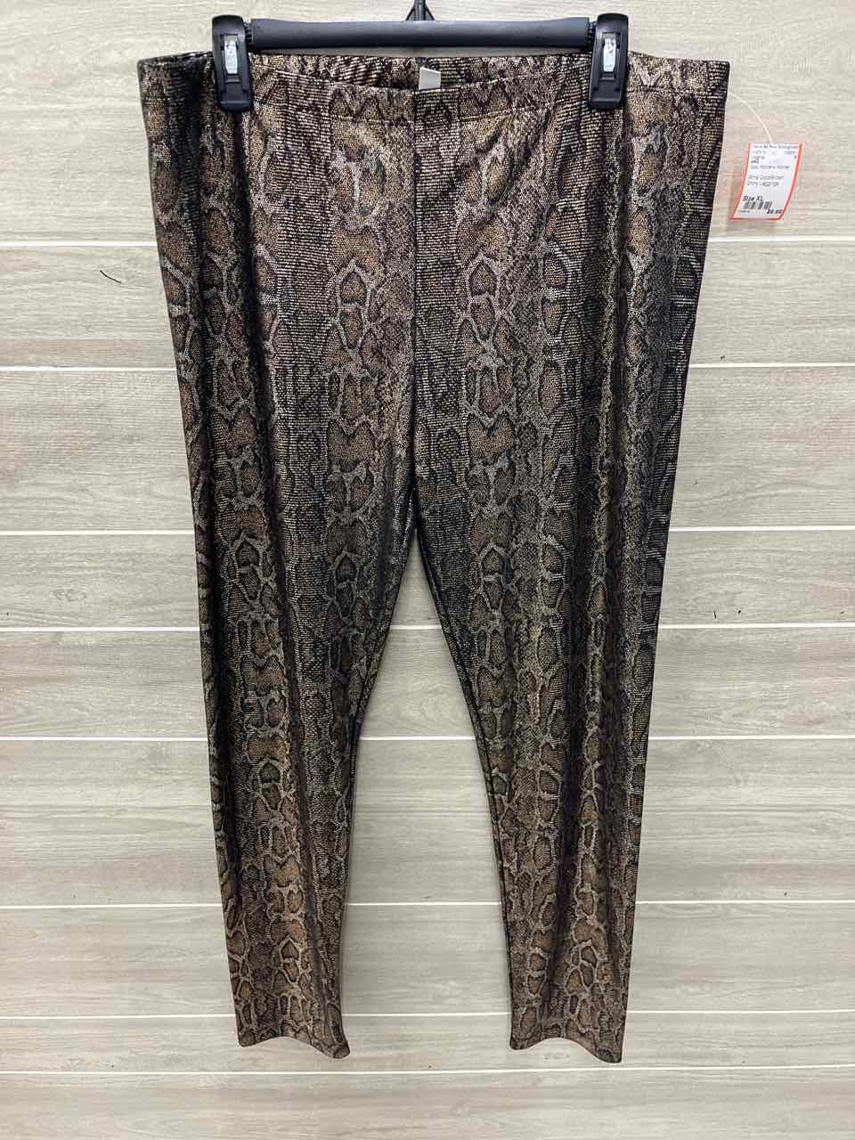 MNG Gold Womens Women Size XL Leggings