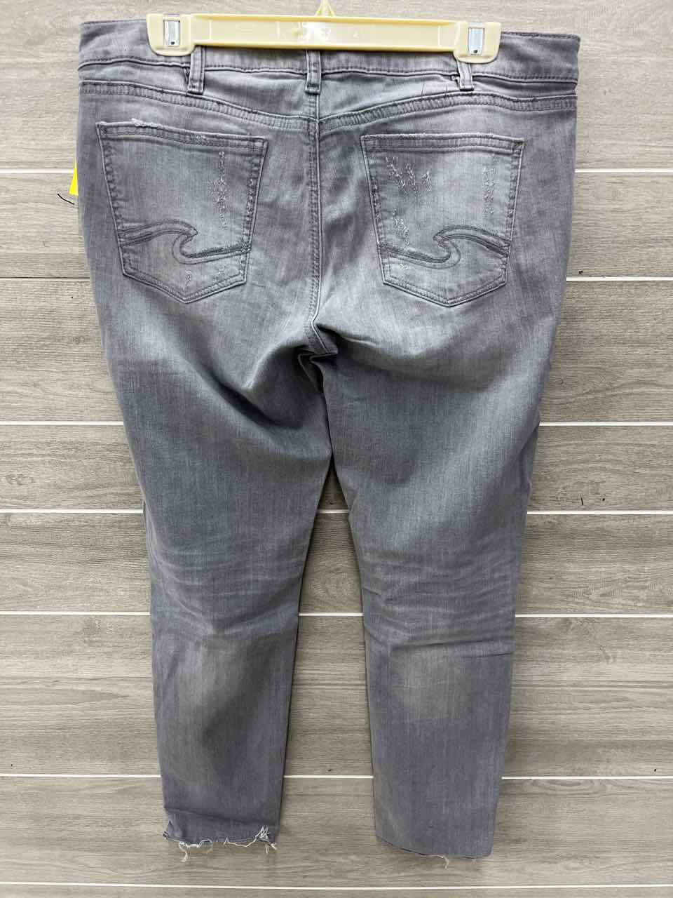 Silver Size 12/14 Gray Womens Jeans