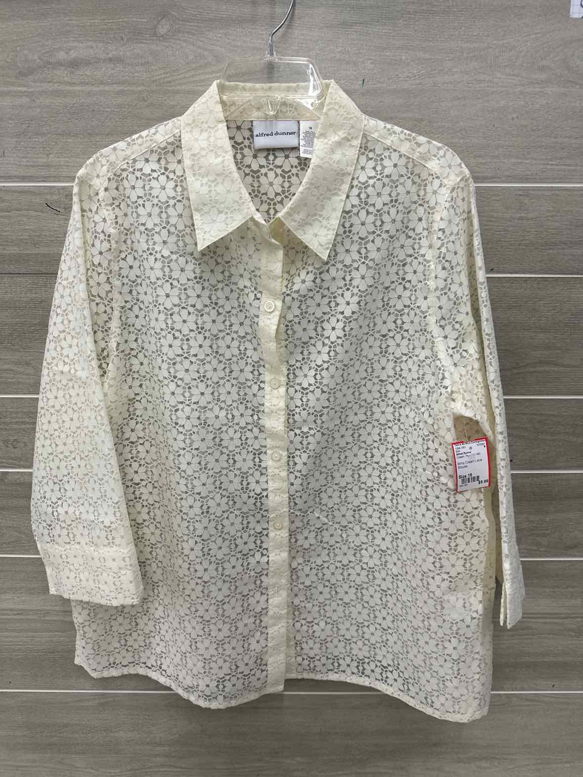 Alfred Dunner Size 18 Cream Plus Shirt