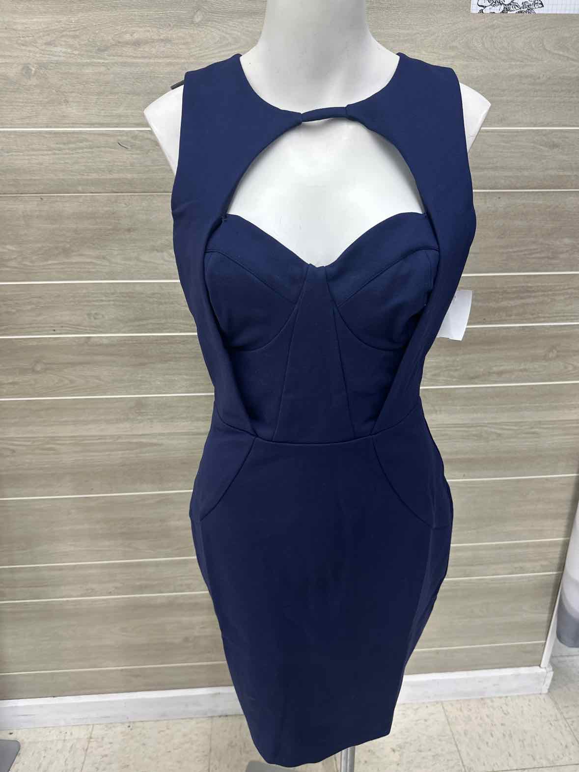 Adelyn Rae Size 6 Navy Womens Dress