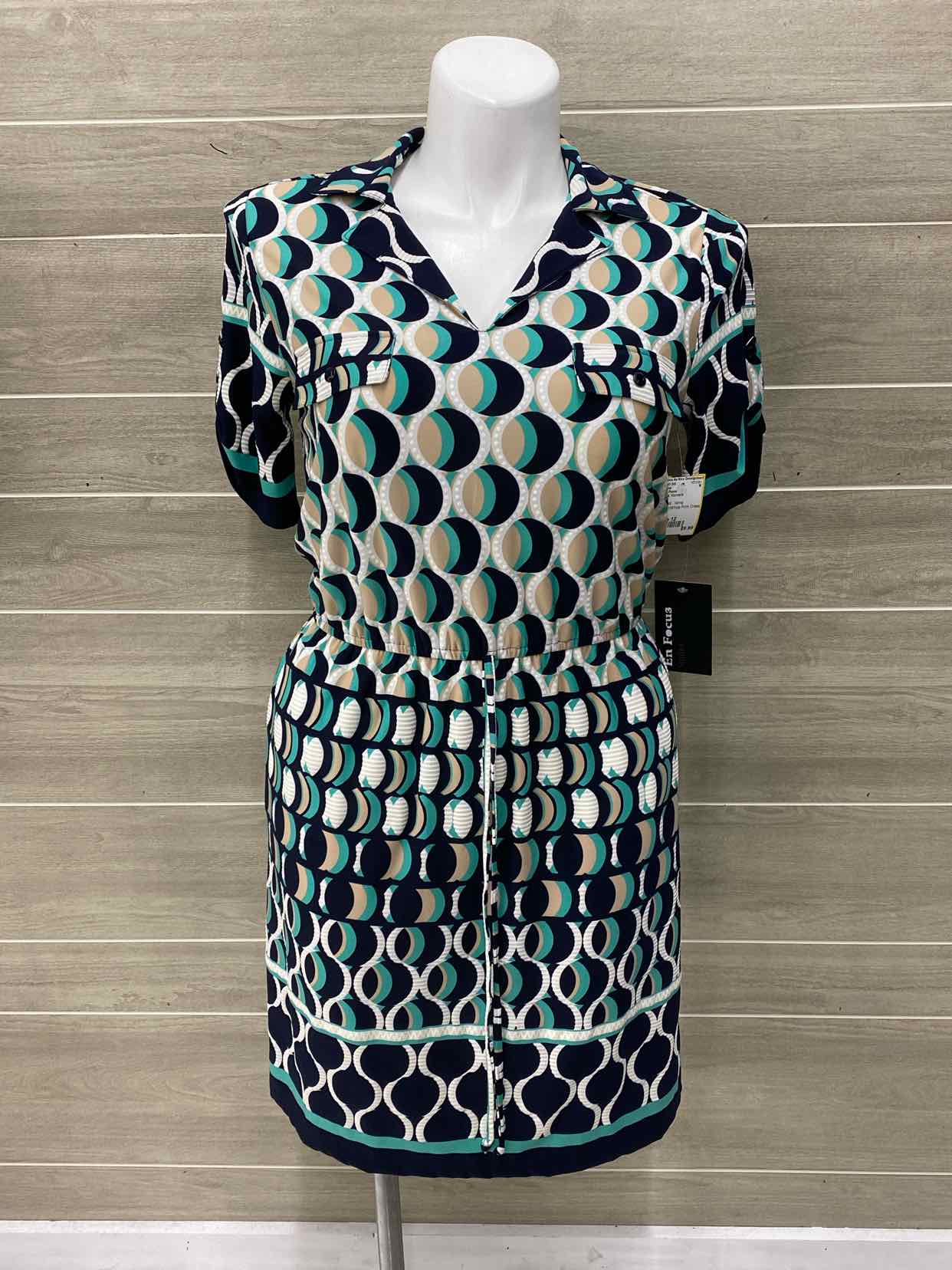 En Focus Teal Womens Size 12 Dress