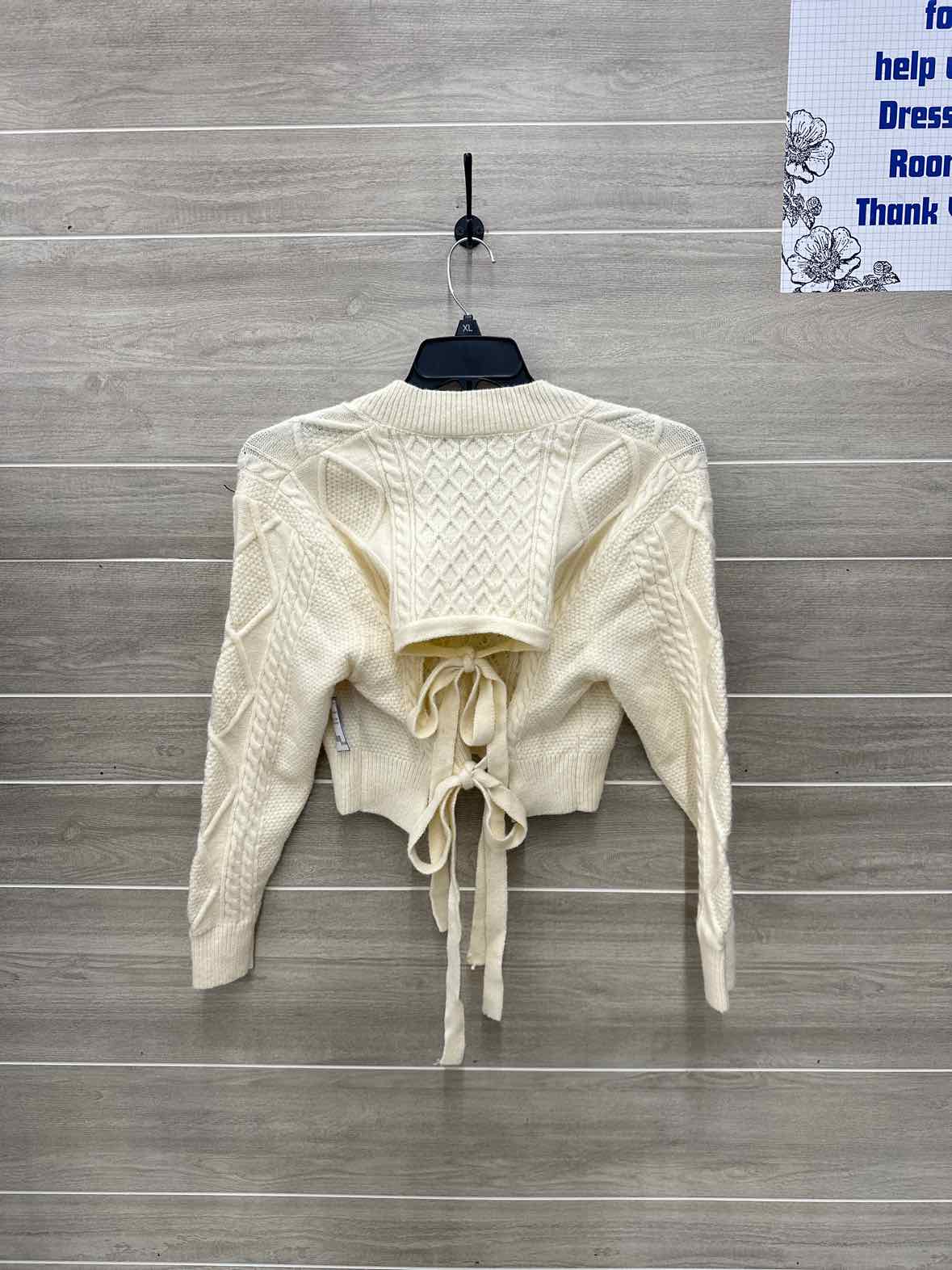 Miss Sparkling Size S Cream Womens Sweater