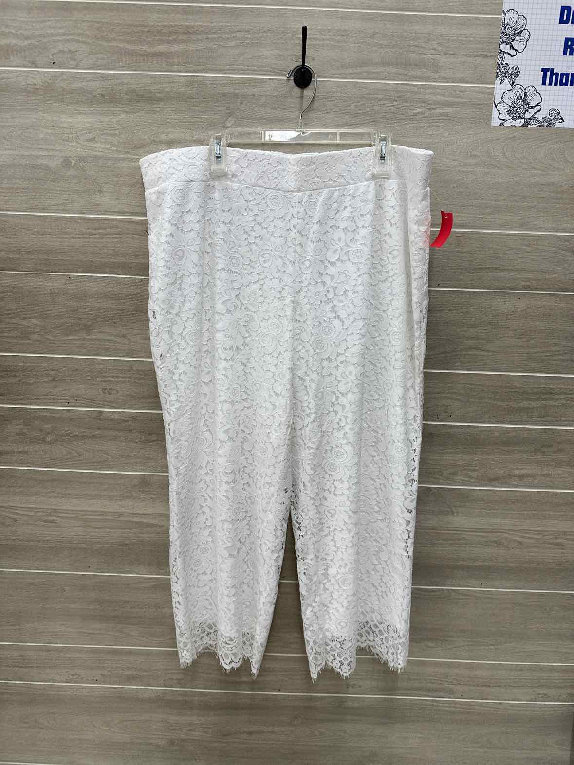 Isaac Mizrahi White Womens Women Size 20P Pants