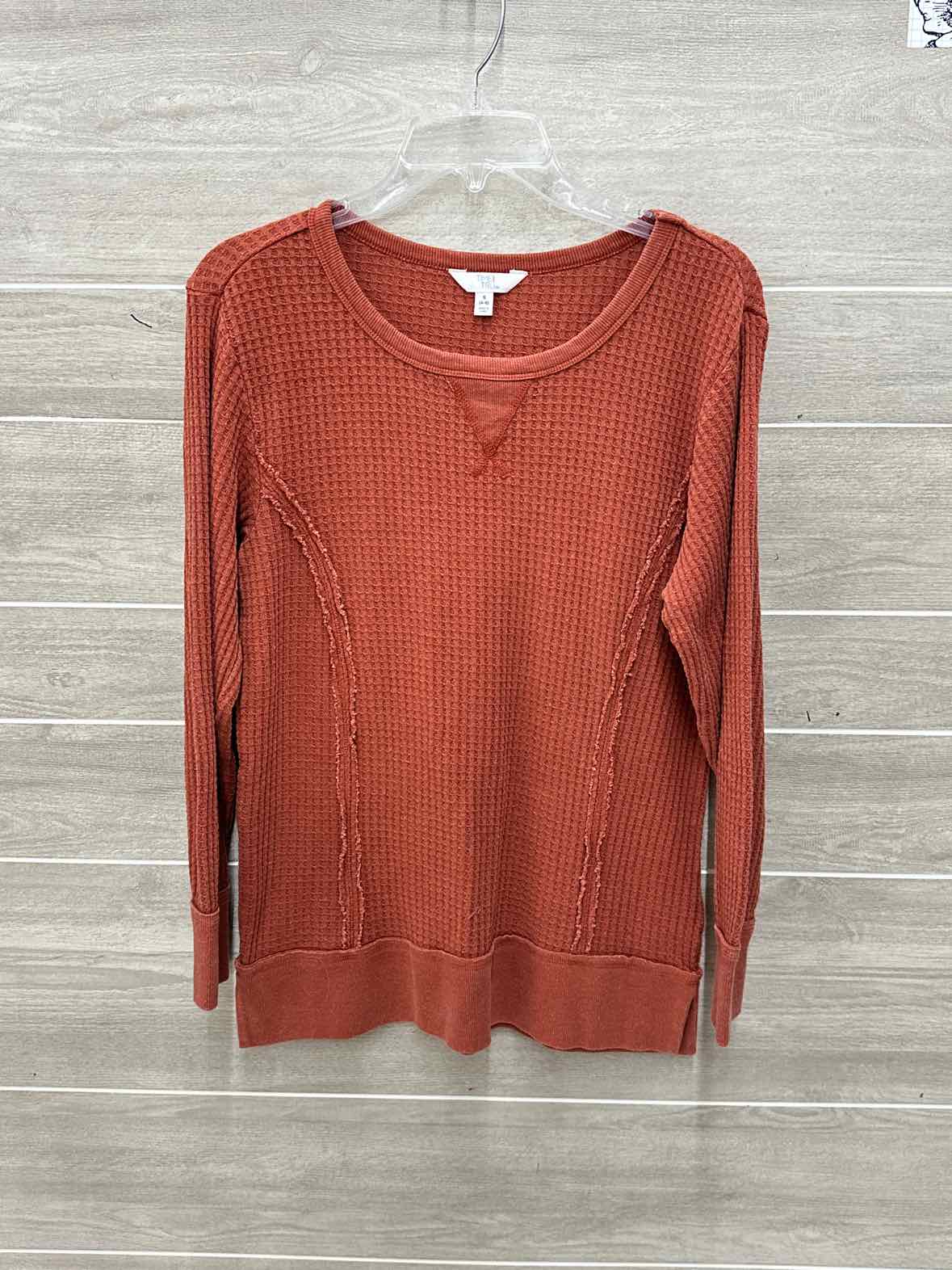 Time & Tru Brown Womens Women Size Small Shirt