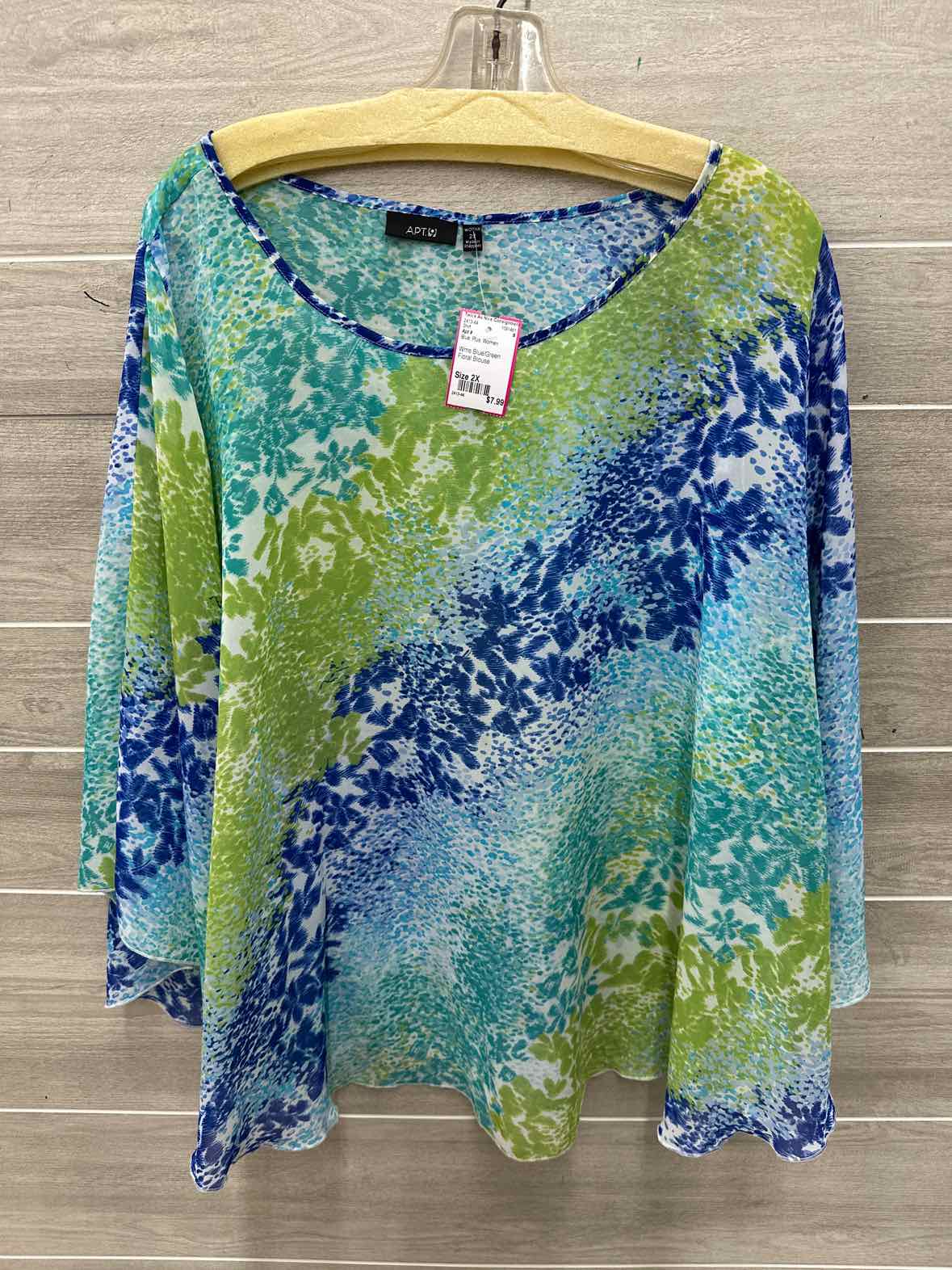 Apt 9 Size 2X Blue Plus Shirt
