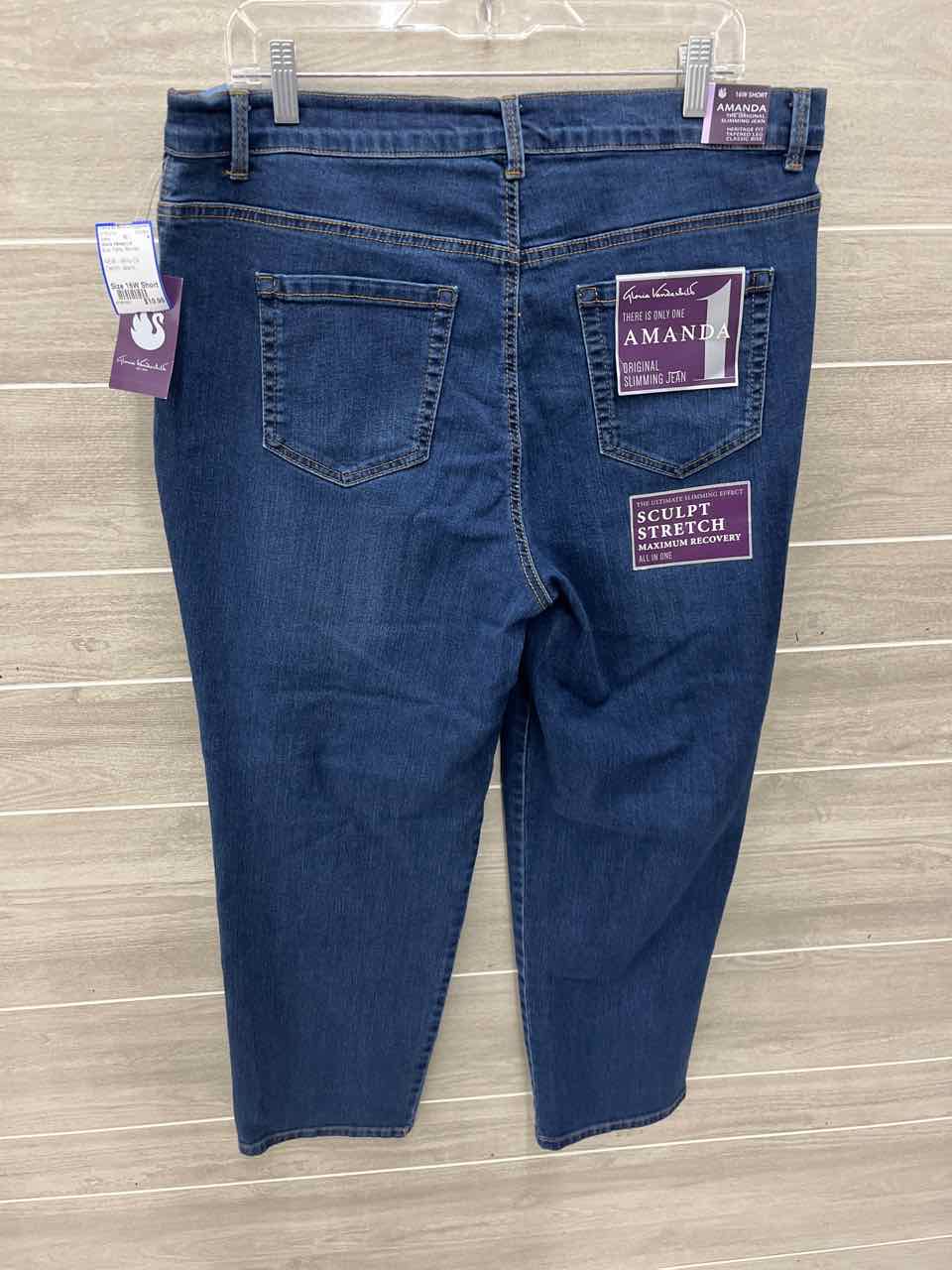 Gloria Vanderbilt Size 16W Short Blue Petite Jeans