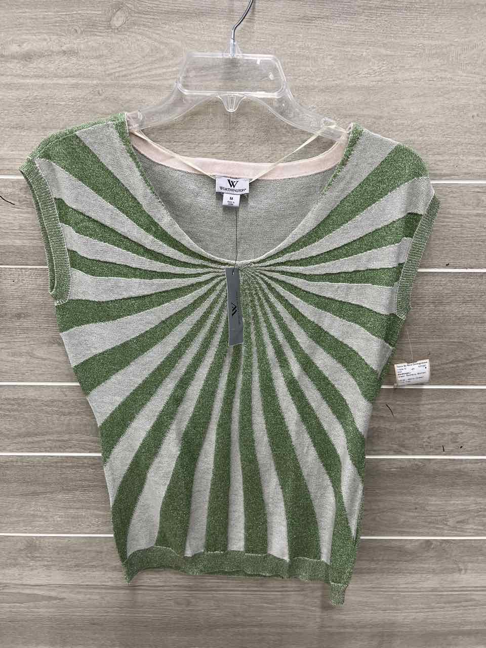Worthington Size M Green Womens Shirt