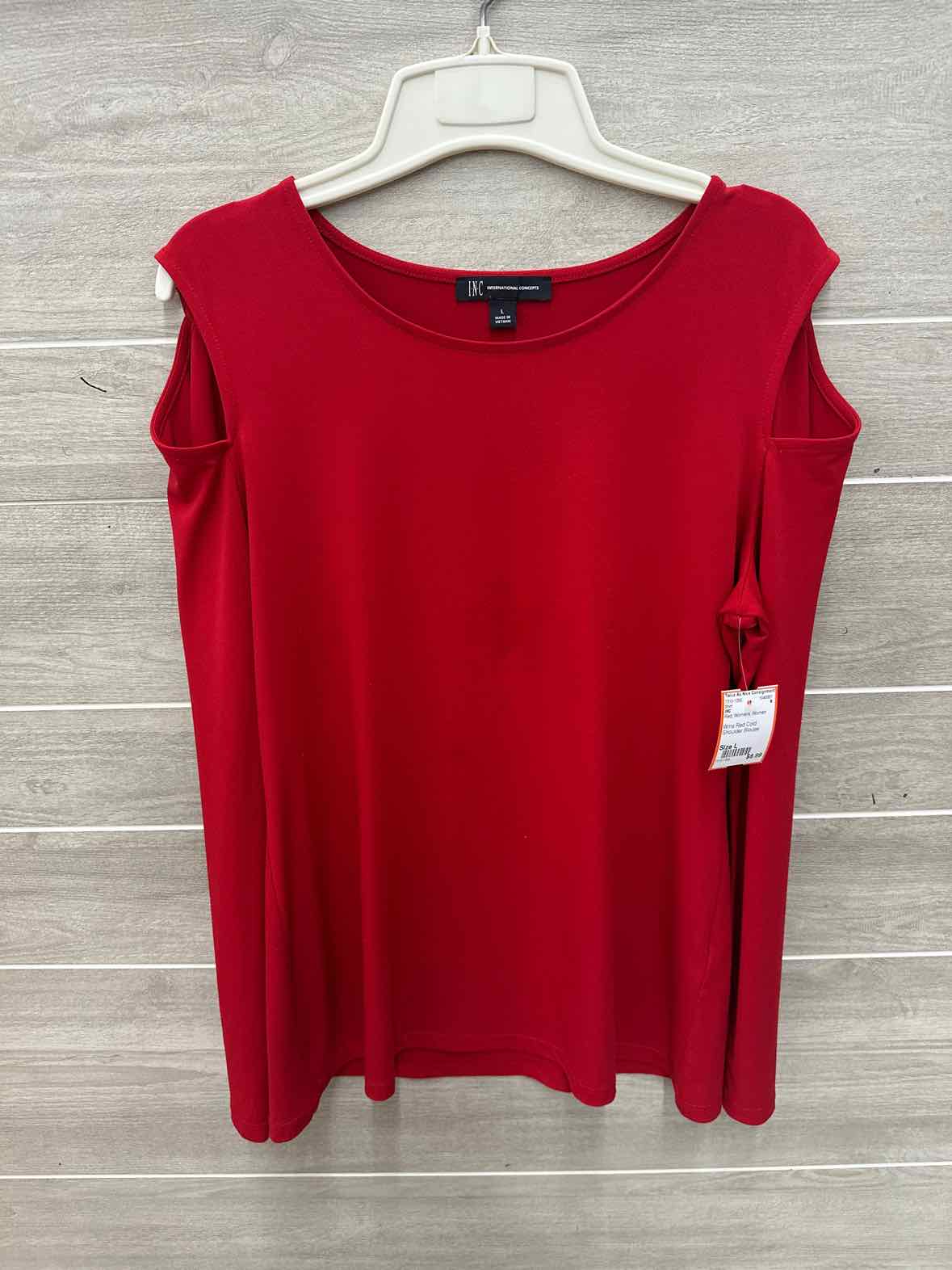 INC Size L Red Womens Shirt