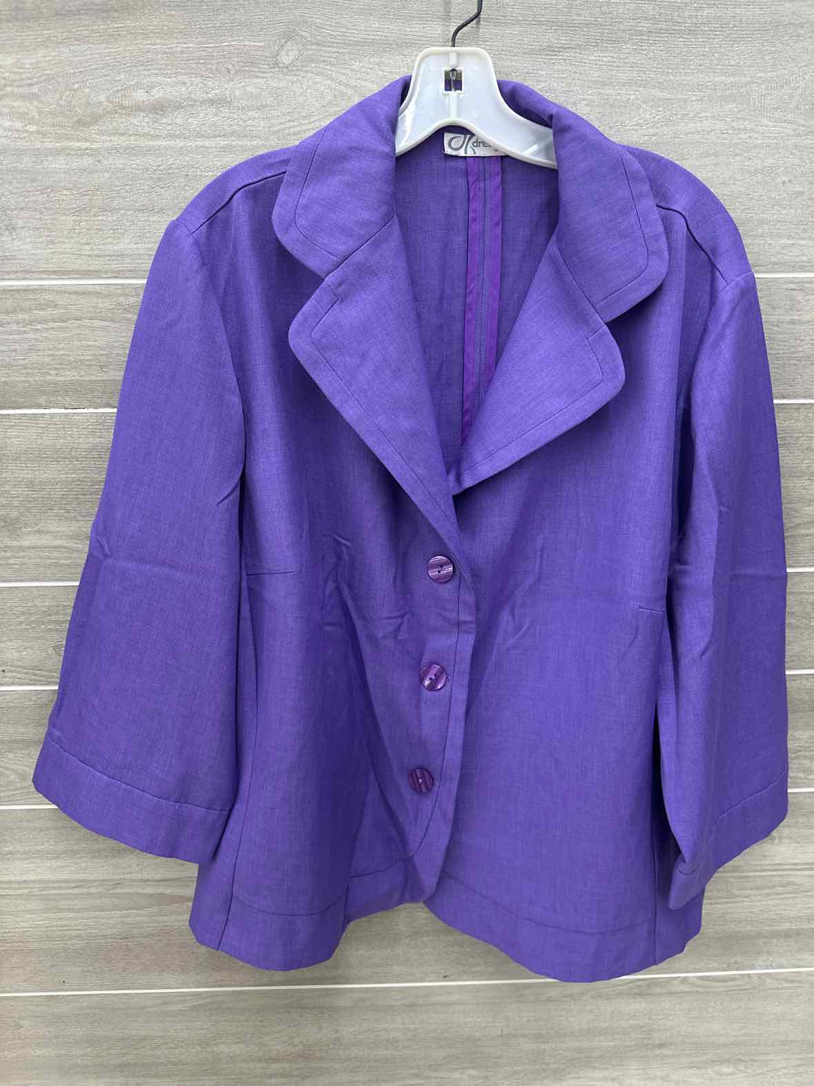 Dressbarn Purple Womens Size 3X Blazer