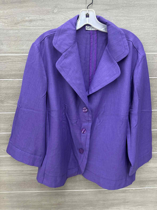 Dressbarn Purple Womens Size 3X Blazer