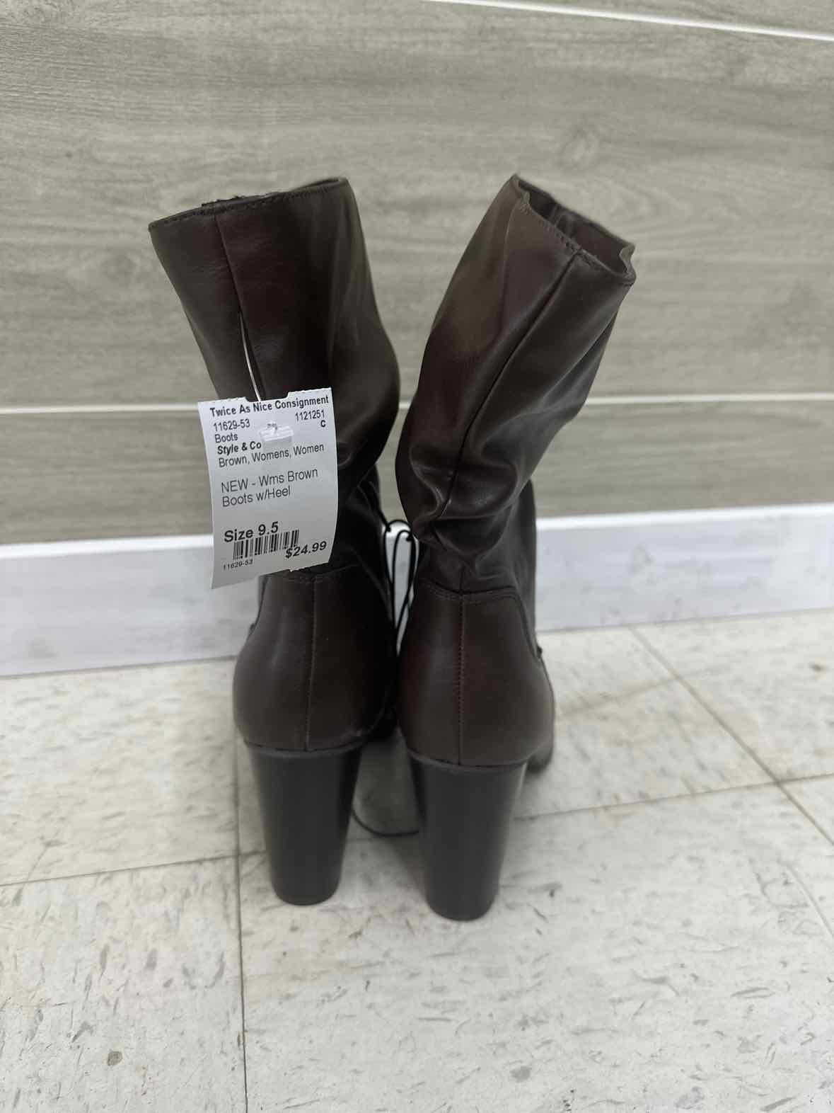 Style & Co US Shoe Size 9.5 Brown Womens Boots