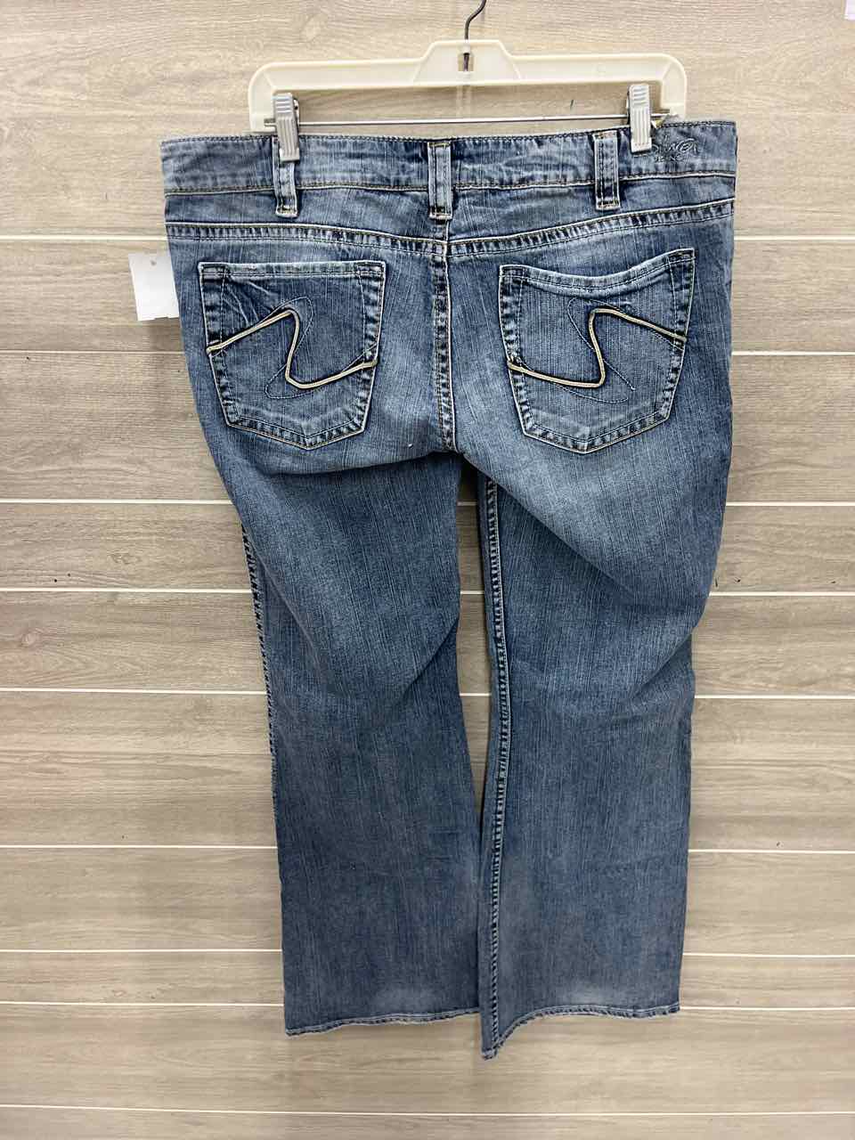 Silver Size 16 Blue Womens Jeans