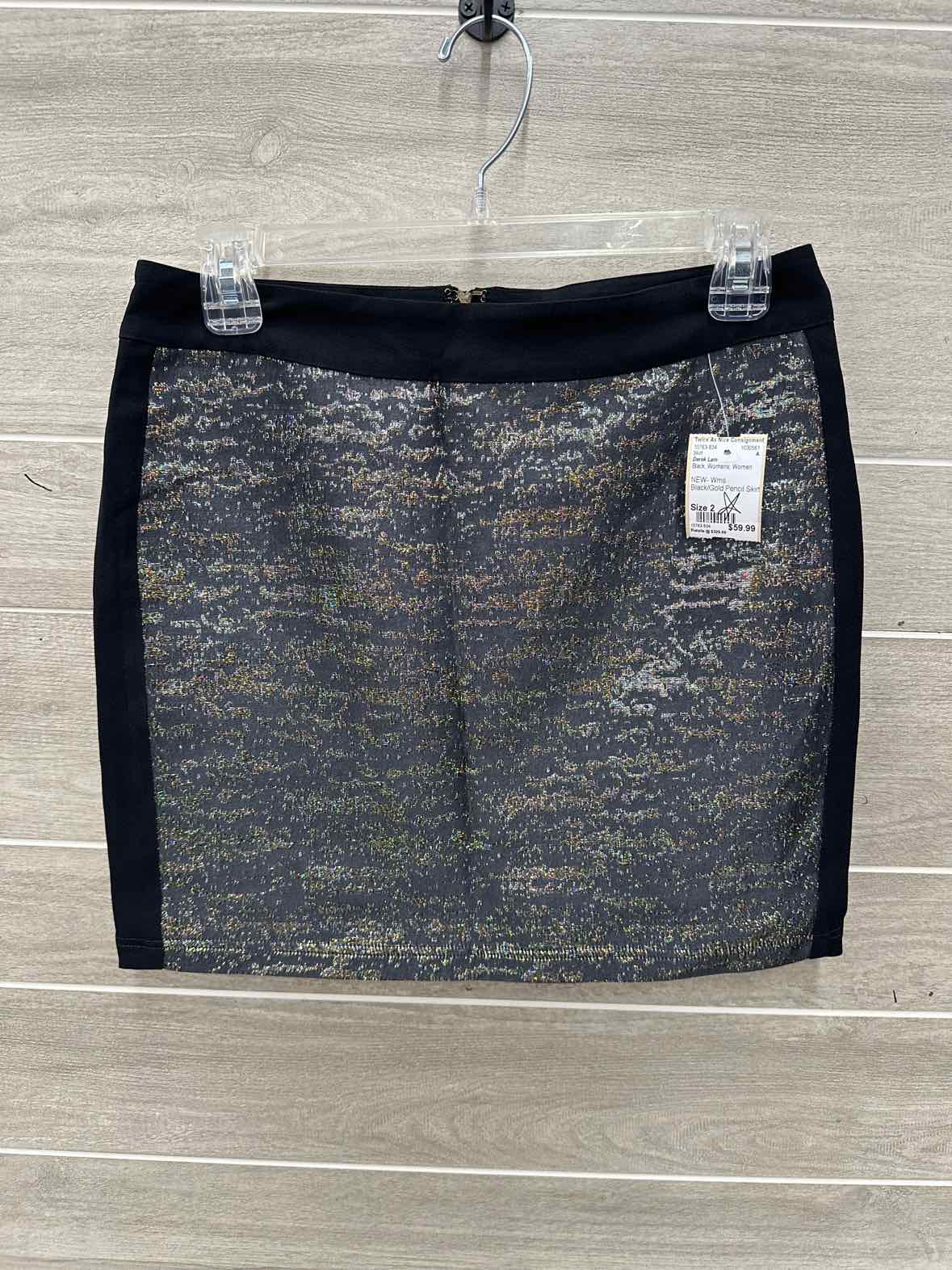 Derek Lam Size 2 Black Womens Skirt