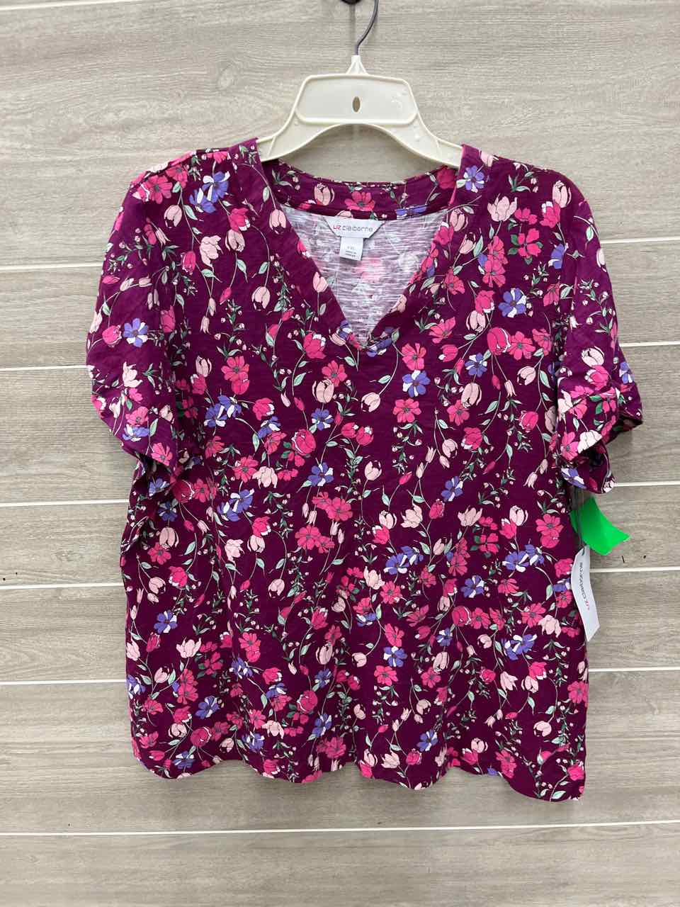 Liz Claiborne Size XXL Burgundy Plus Shirt