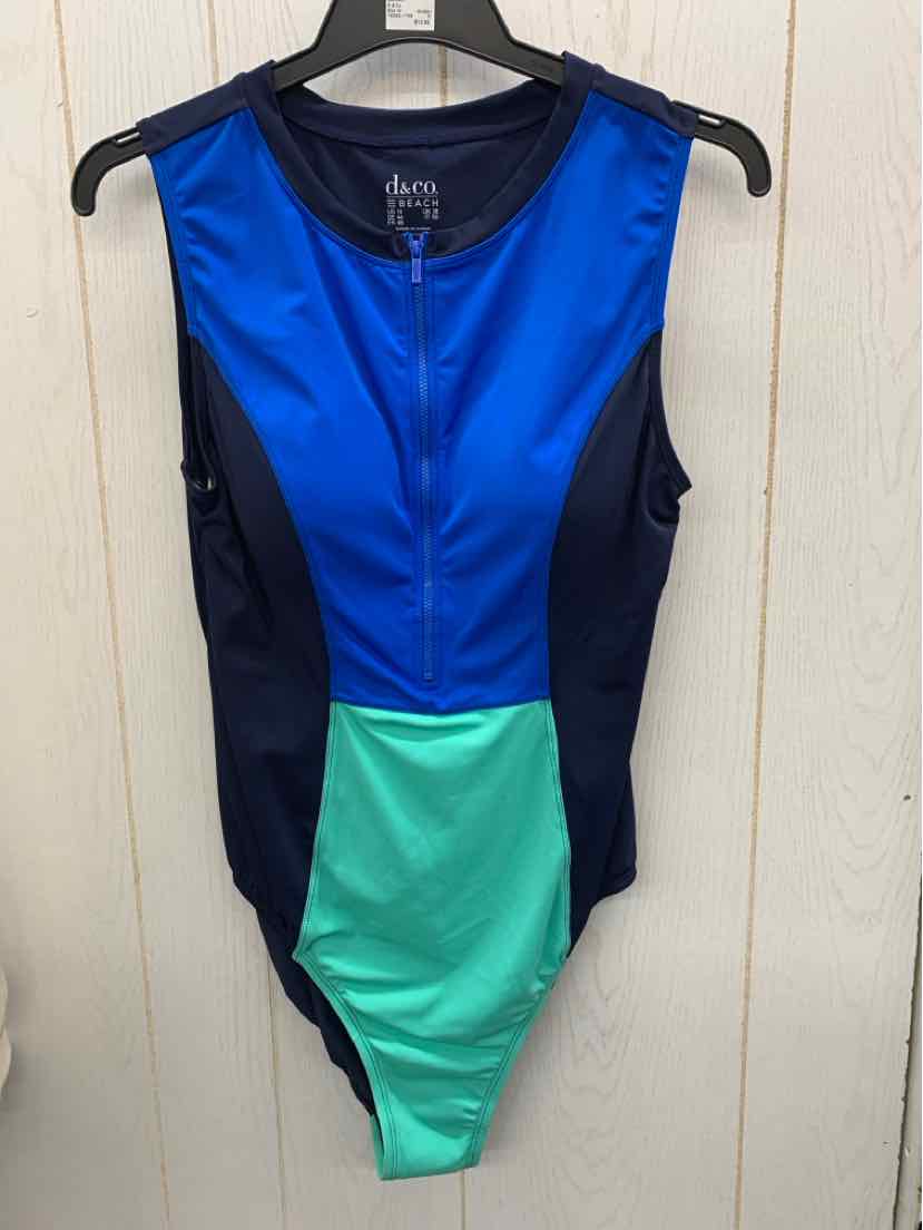 D & Co Blue Womens Size 14 Swimsuit