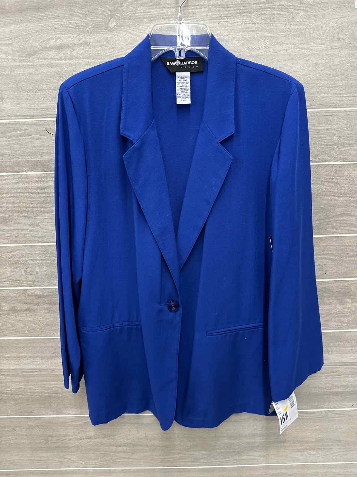 Sag Harbor Size 16W Blue Plus Blazer