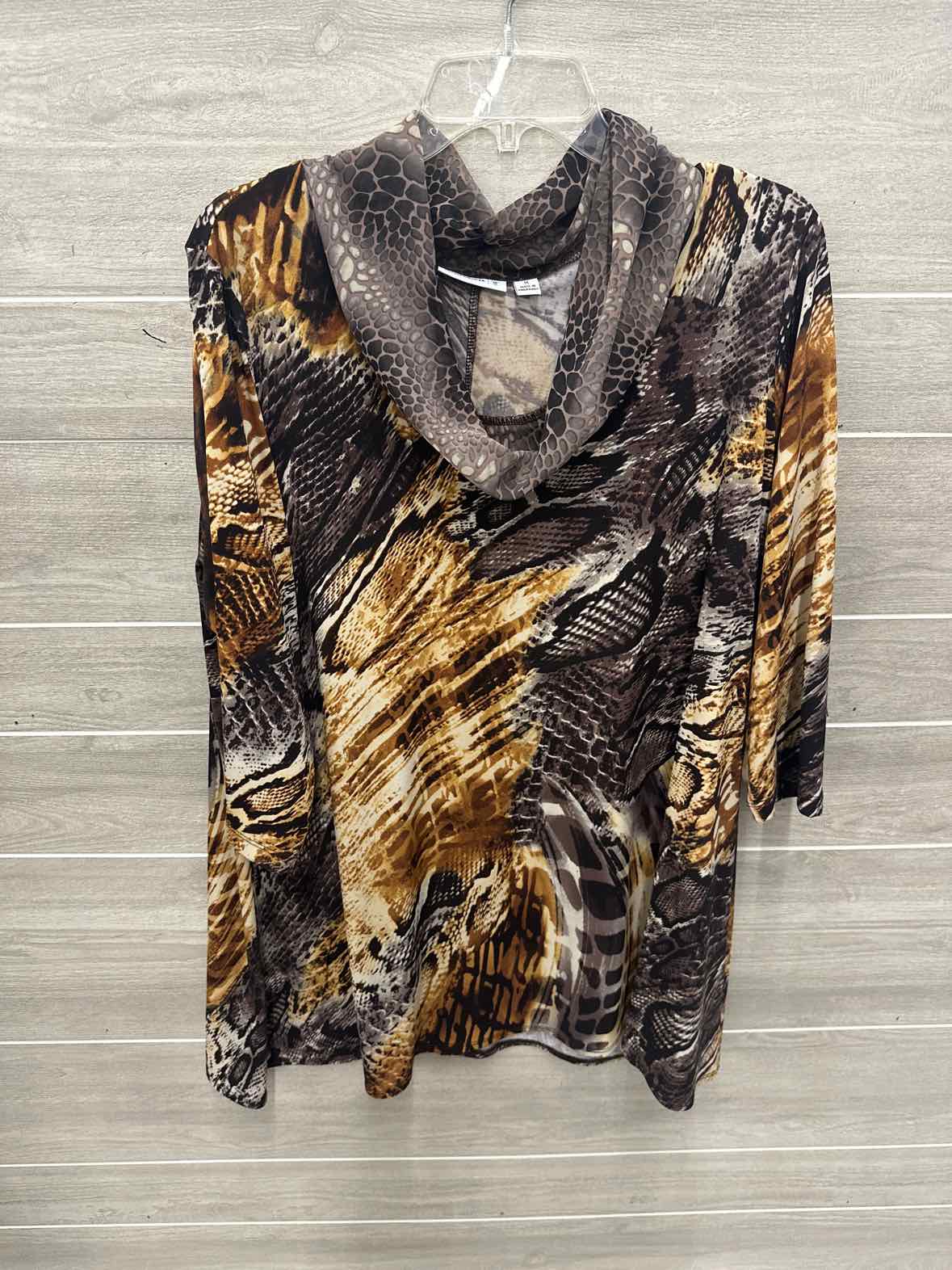 Susan Graver Size 1X/2X Brown Plus Shirt