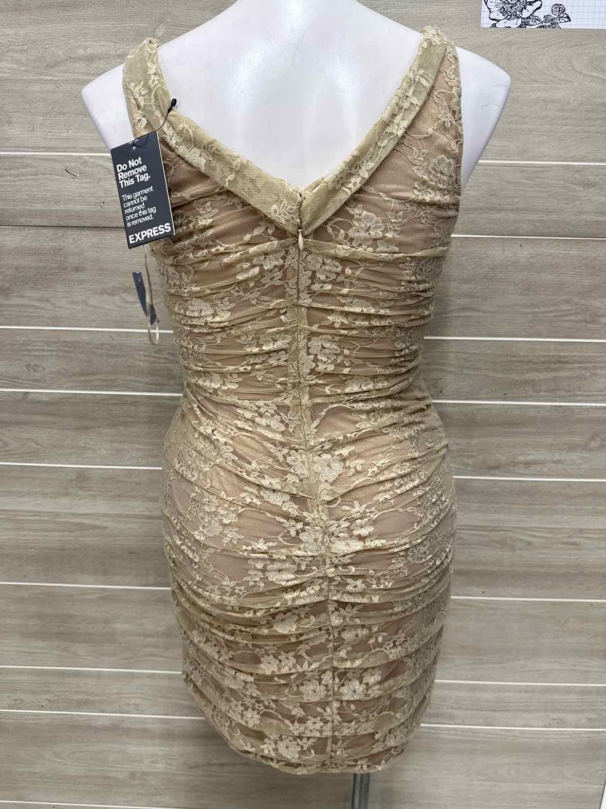 Express Size 10/12 Tan Womens Dress