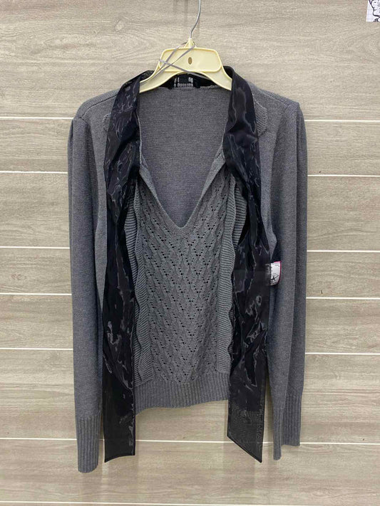 Halston Gray Womens Size M Sweater